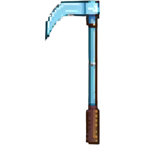 Diamond pickaxe from Minecraft game emoji
