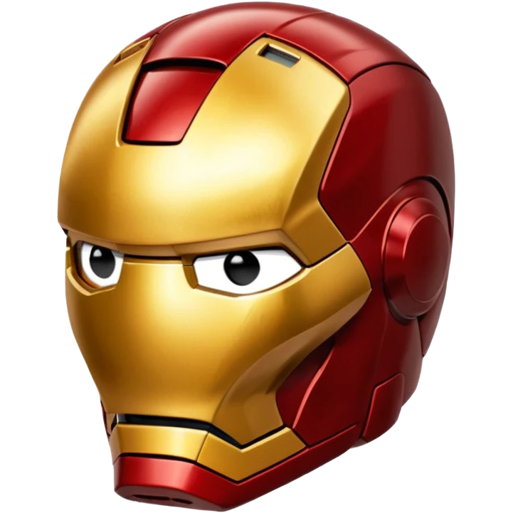 ironman's head,more real,close to what movie looks like emoji