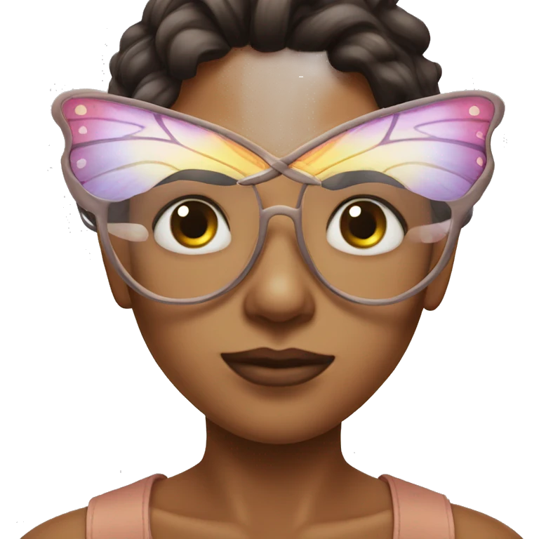 Mariposa con lentes  emoji