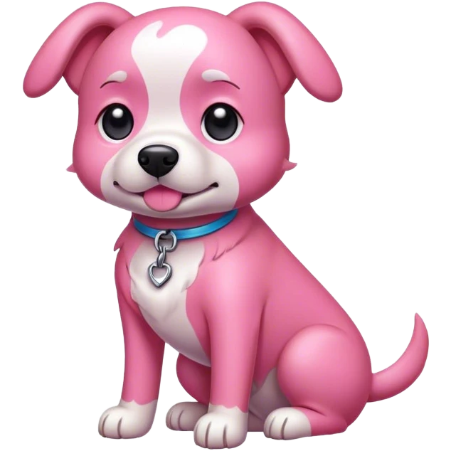 Dog pink emoji