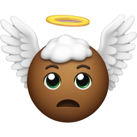 Poop emoji with Angel Halo emoji