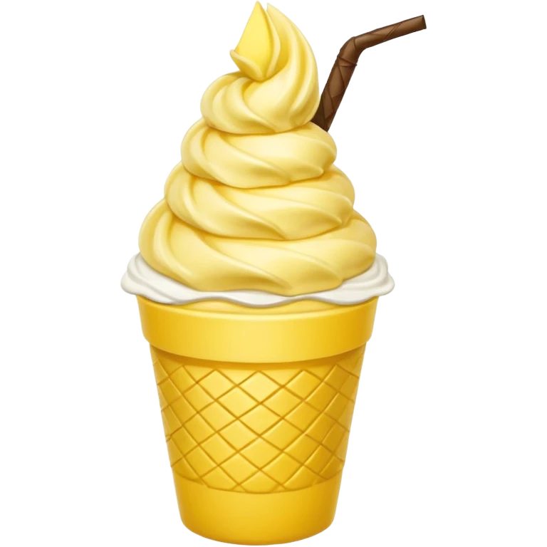 Dole whip in a yellow cup emoji