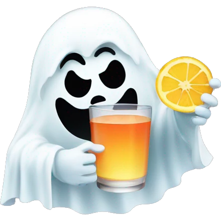 Ghost with Drink  emoji