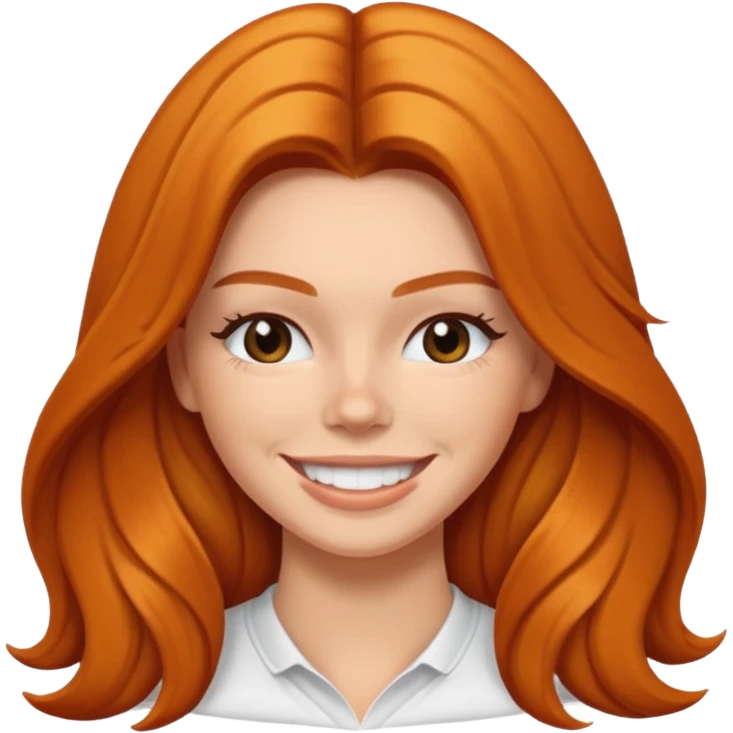ginger Kendall Jenner with long hair in the style of an emoji emoji