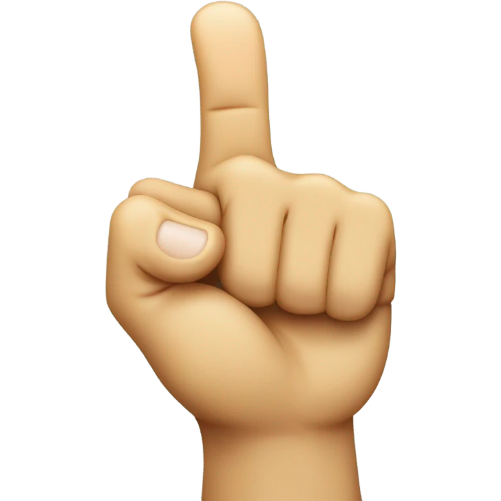 a fist facing up with index finger up emoji