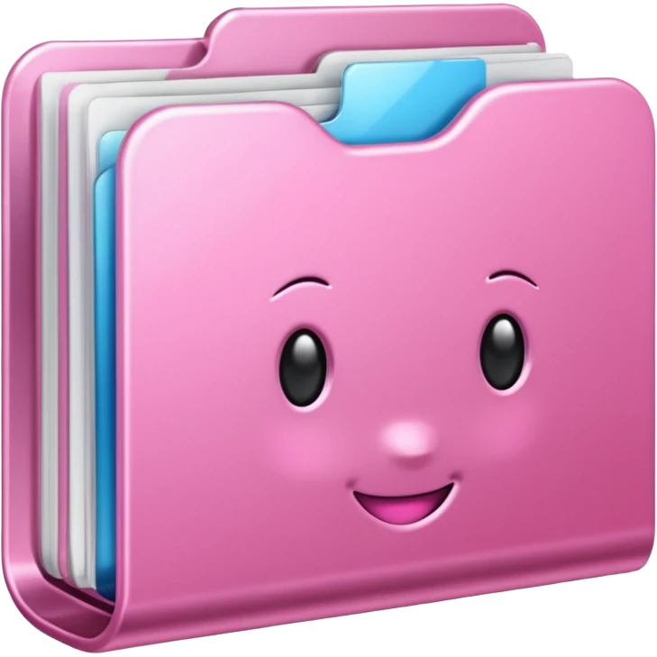make an archive file without face, with girly pink tones. emoji