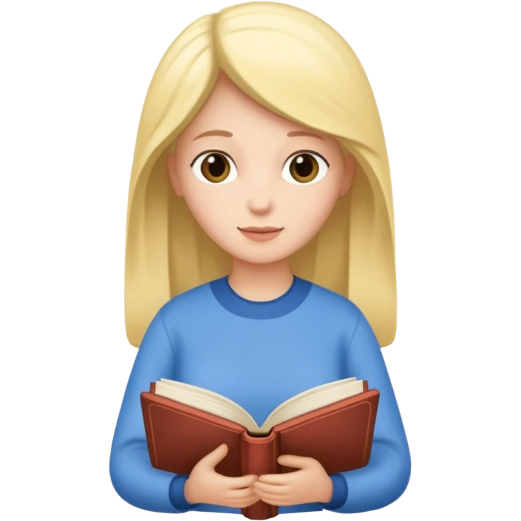 Mary reading a book emoji