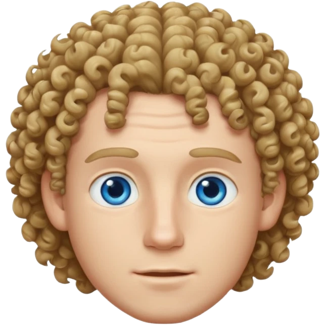 White male with curly hair emoji