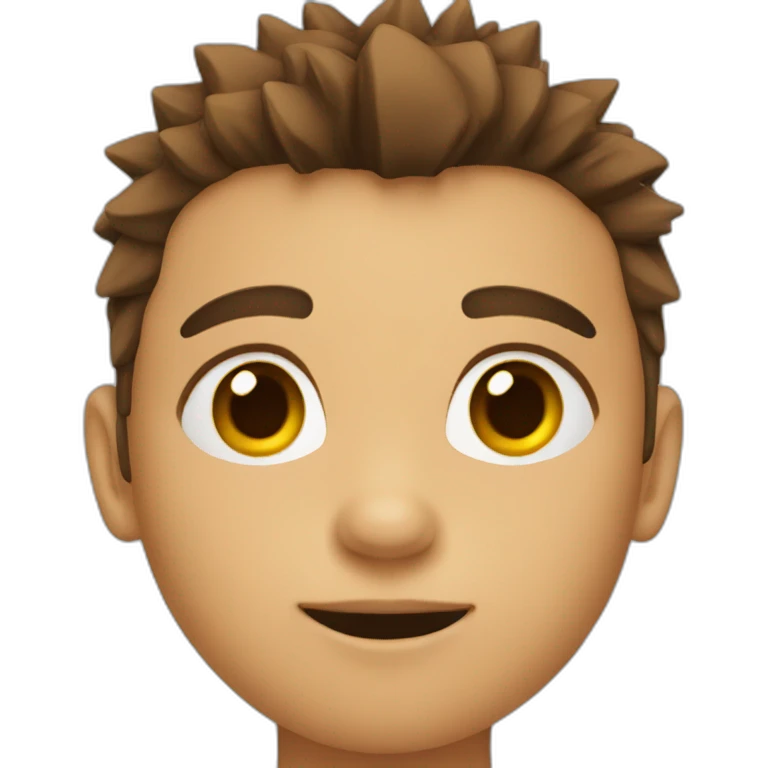 9 year old boy with brown spiked haircut emoji