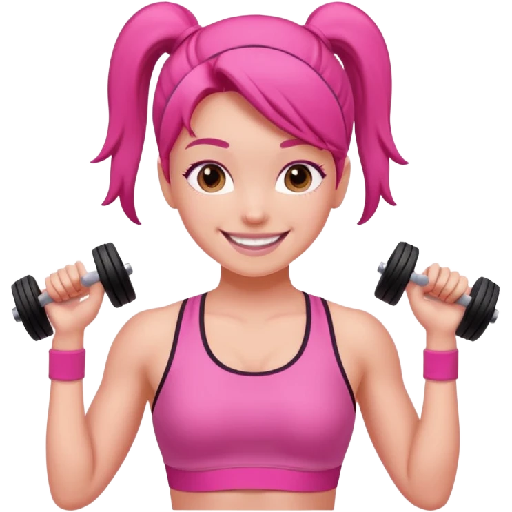 Pilates pink and gym girl  emoji