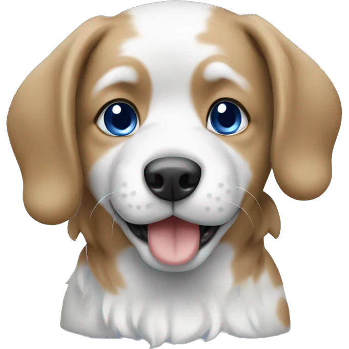 One Dog with White and Blue U emoji
