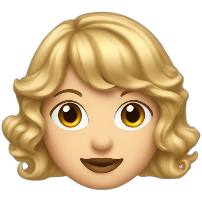 Taylor Swift with the smiling face with heart eyes emoji emoji