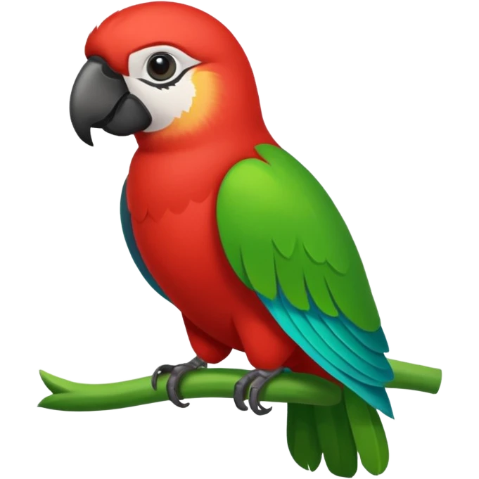 Guacamayo rojo y verde emoji
