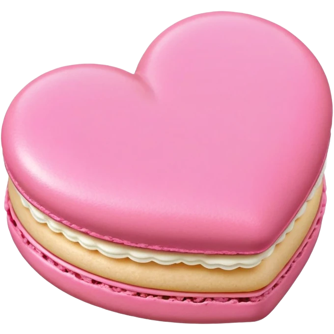 Heart shaped macaron emoji