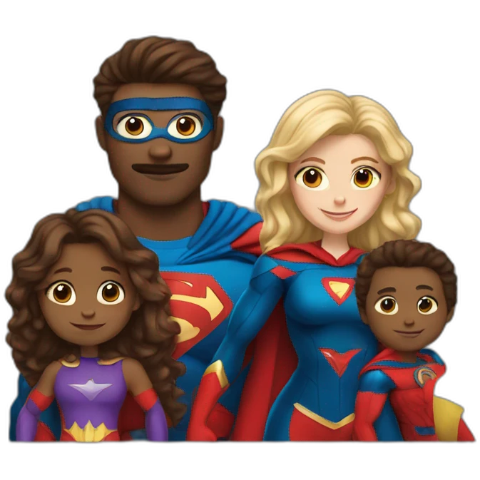 Superhero family emoji