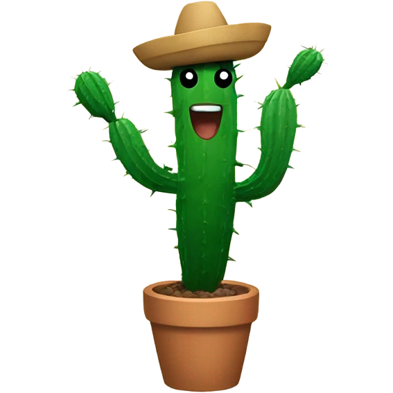 Dancing cactus  emoji