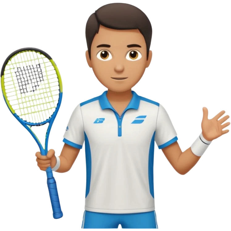 Carlos alcaraz tennis player with babysat aero racket
 emoji