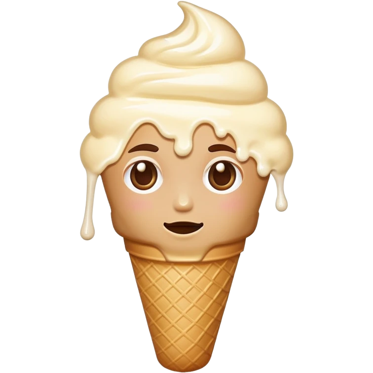 Cara llena de helado  emoji