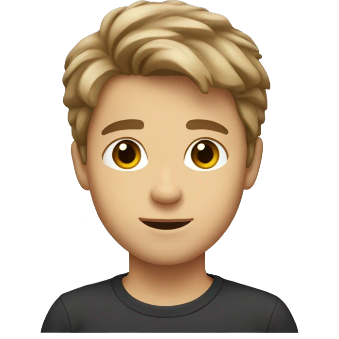 Danish boy with light brown hair, brown eyes and a little bit of scruff, tan emoji