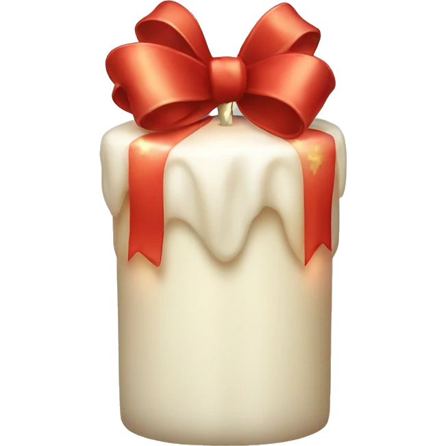 Christmas candle bow emoji
