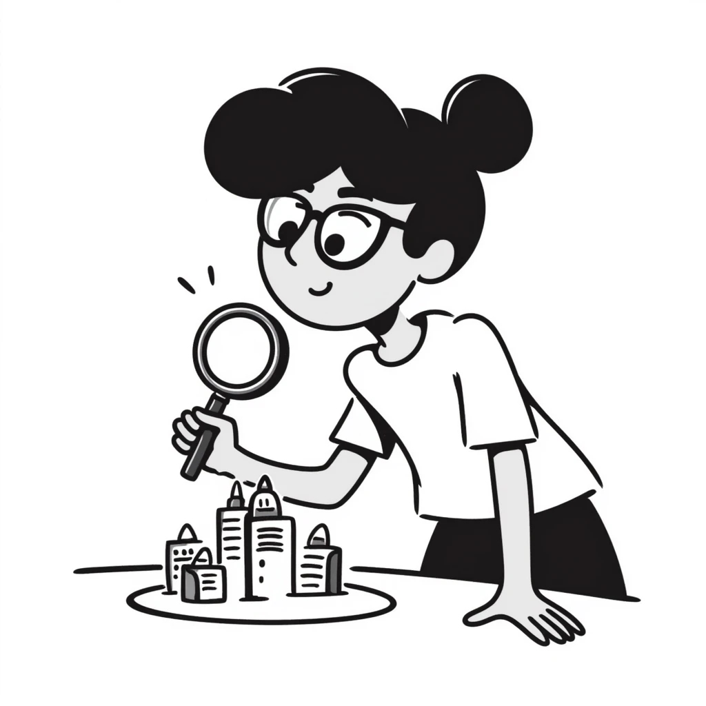 student examining something with a magnifying glass emoji