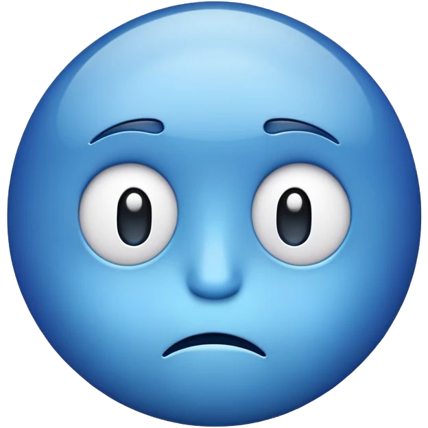 Sad face blue emoji emoji