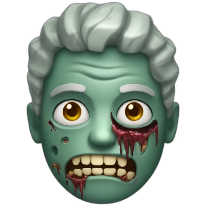 Une tete de zombie emoji