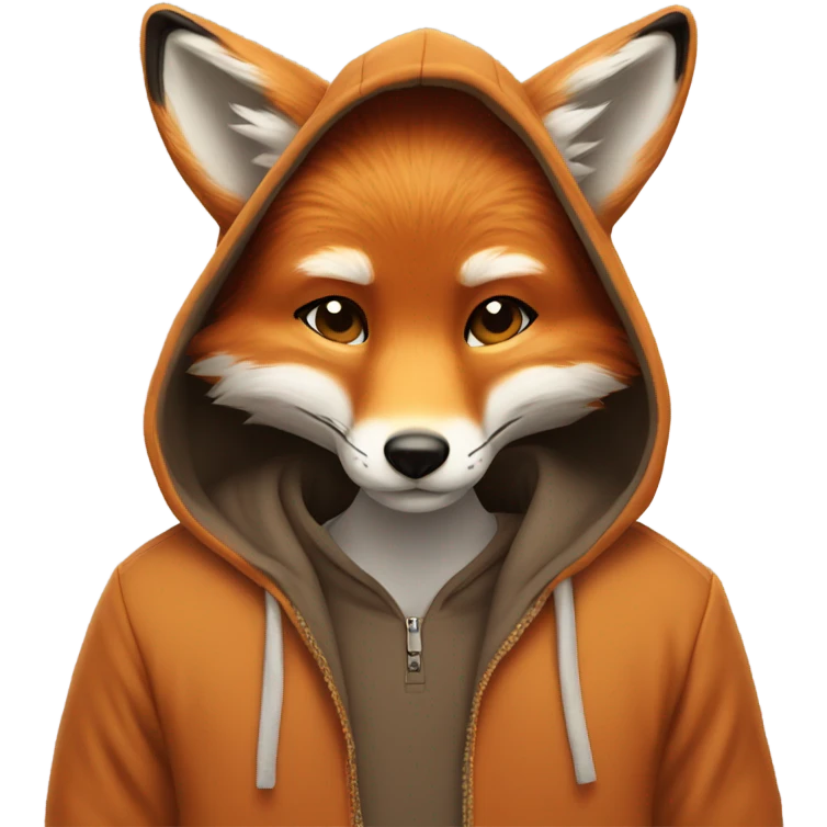 Fox with a hoodie  emoji