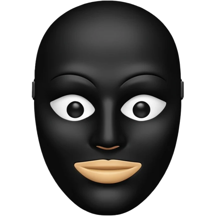 black mask emoji