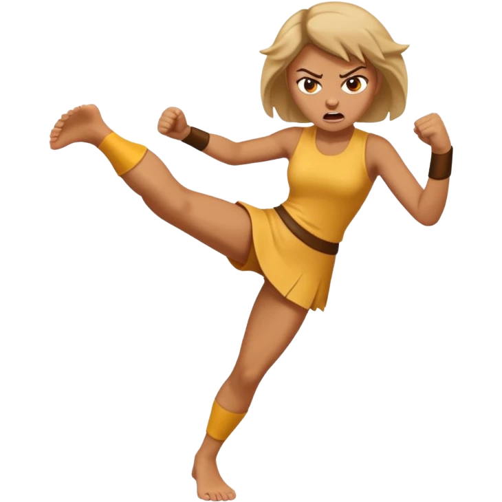 Woman angry kicking emoji