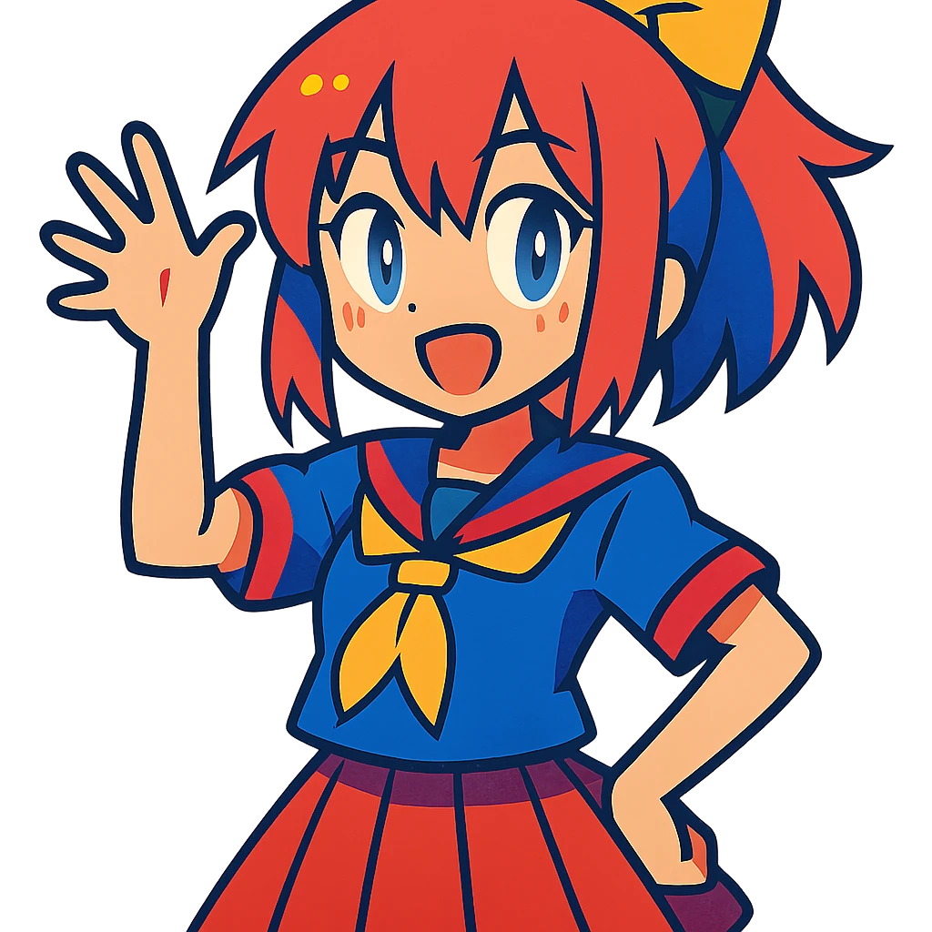 anime girl in vibrant toon style emoji