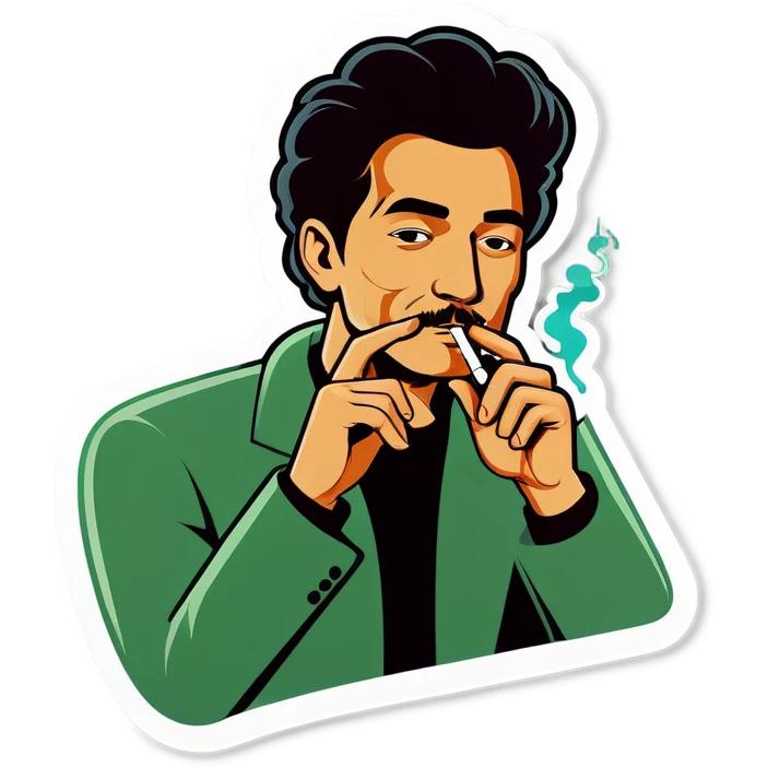 Person smoking a joint emoji