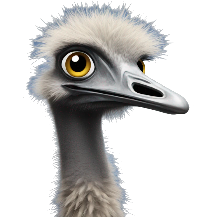 Big foreheaded emu that smells bad emoji