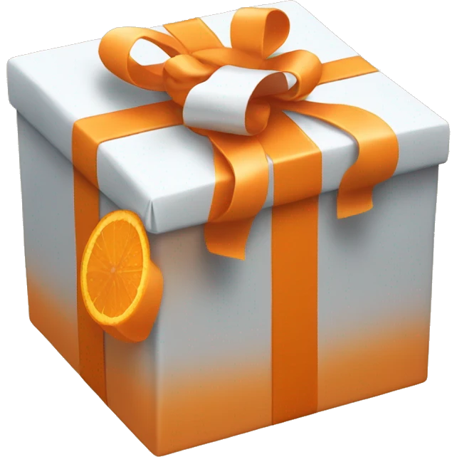 Orange present emoji