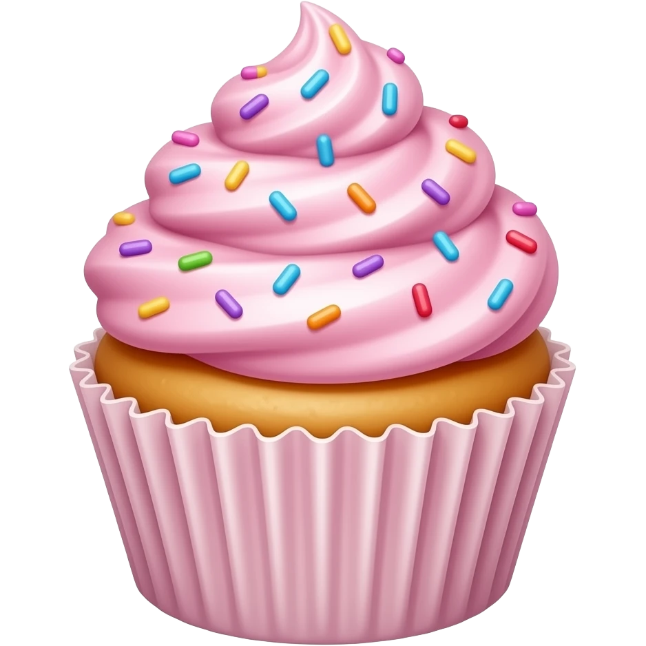 Cupcake with pink icing emoji