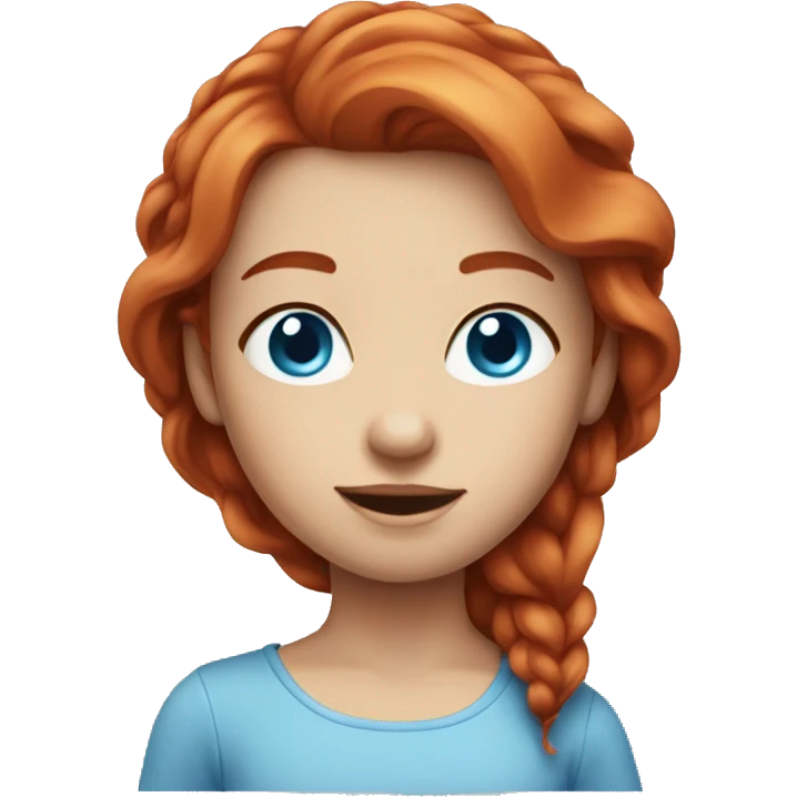 Red hair girl blue eyes emoji