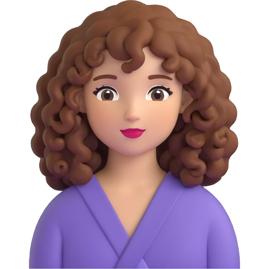 girl with curly hair emoji