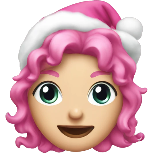 Christmas pink emoji