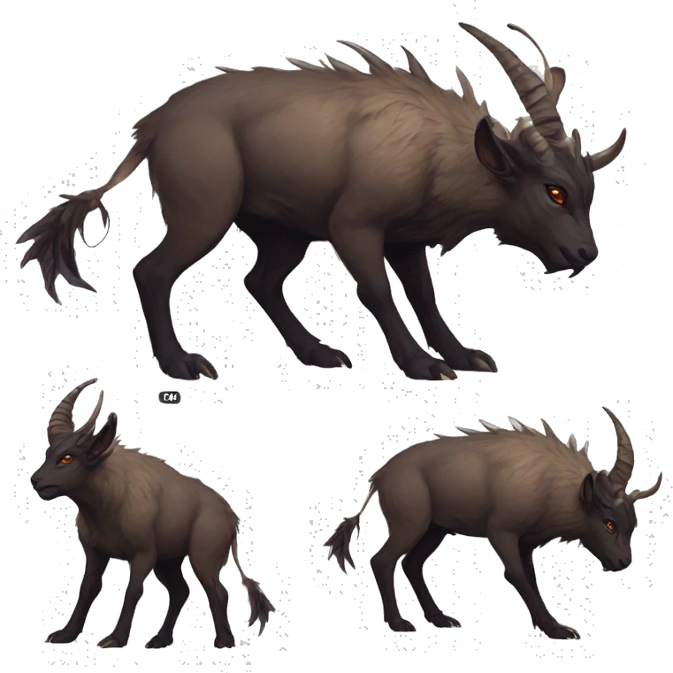 Modern Realistic Rare Fantasy Horned Vernid-Trico-species by LiLaiRa full body emoji