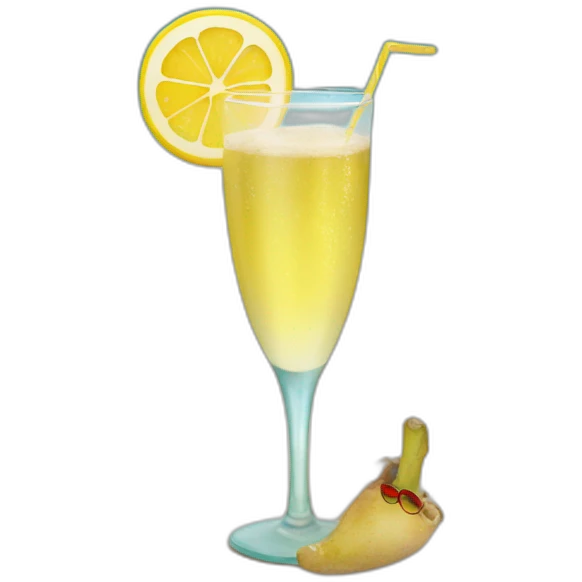 with prosecco on the beach emoji