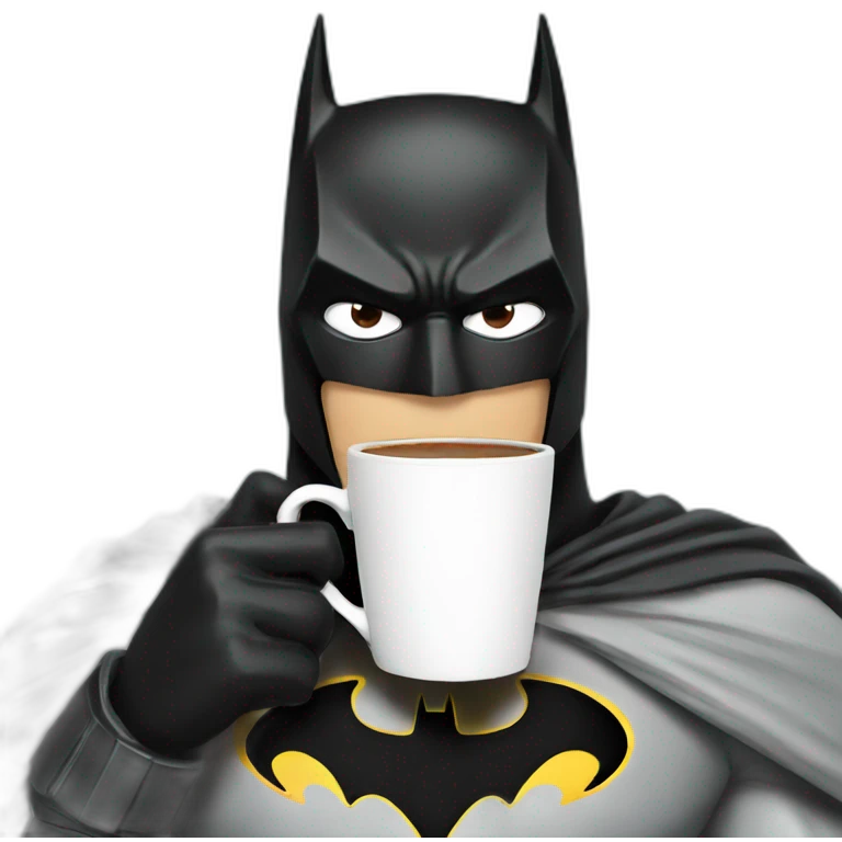 batman drinking coffee emoji
