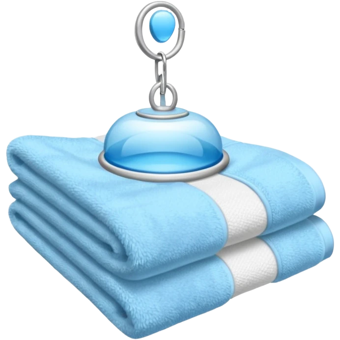baby blue hotel room towel emoji