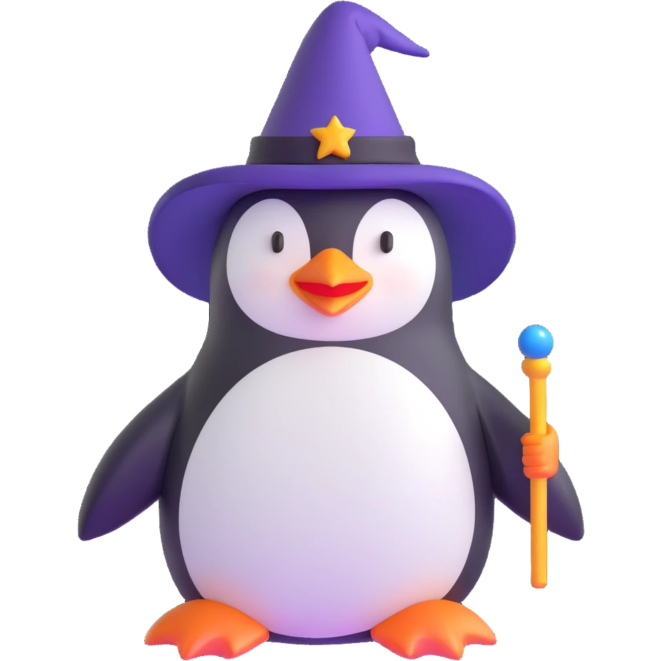 penguin wizard emoji