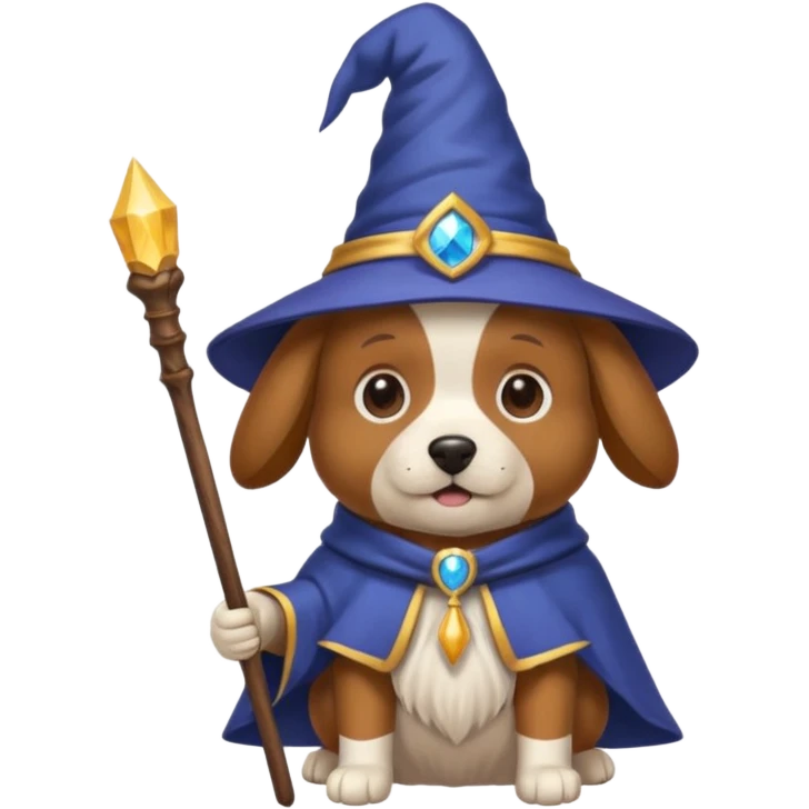 Dog wizard emoji