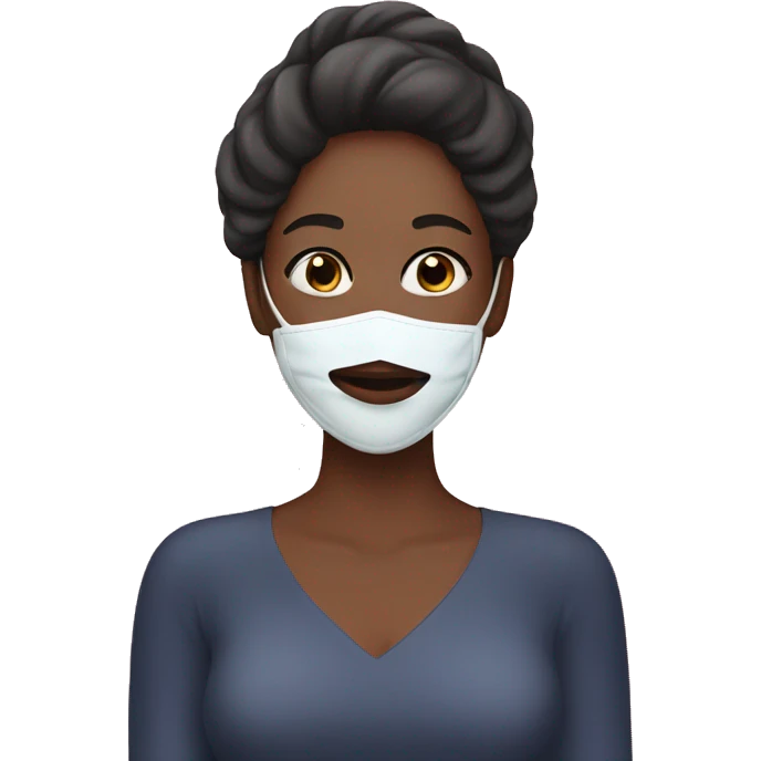 Woman with beauty face mask emoji