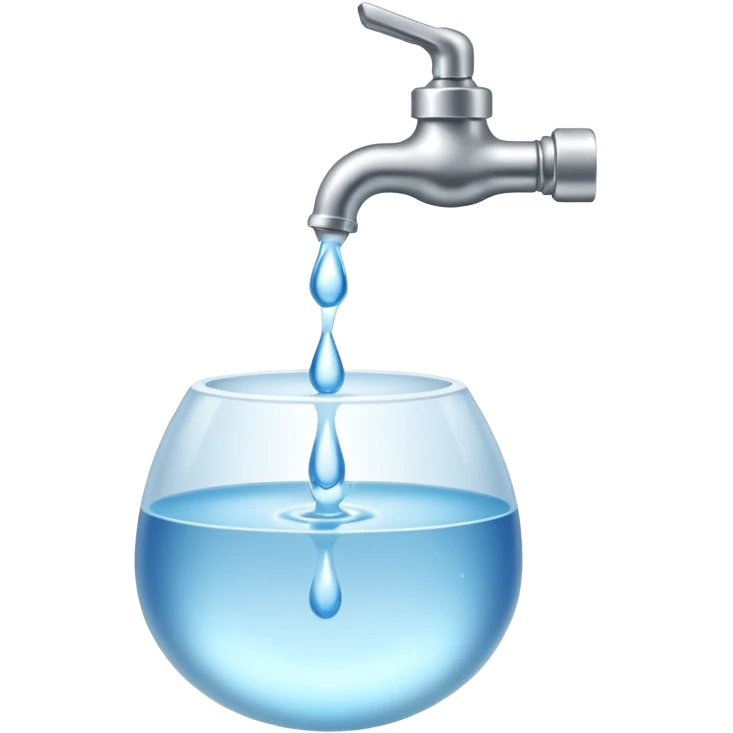 water flows from the tap emoji