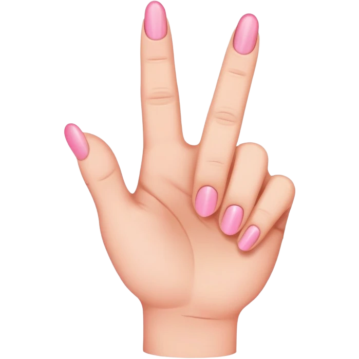 Pink middle finger emoji