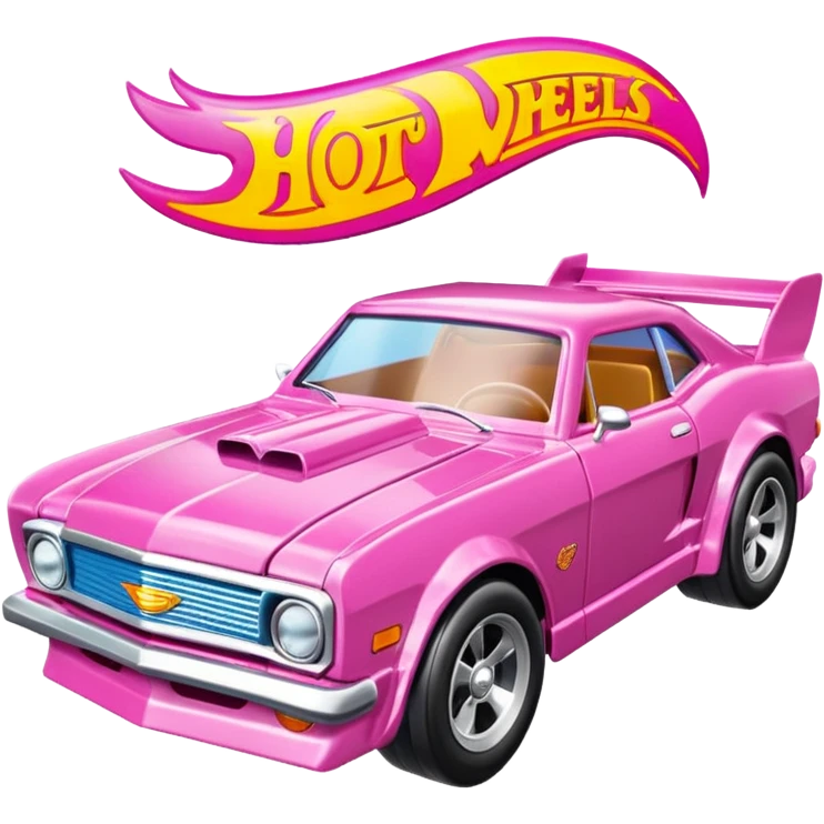 Машинка HotWheels розового цвета в классической упаковке HotWheels. emoji