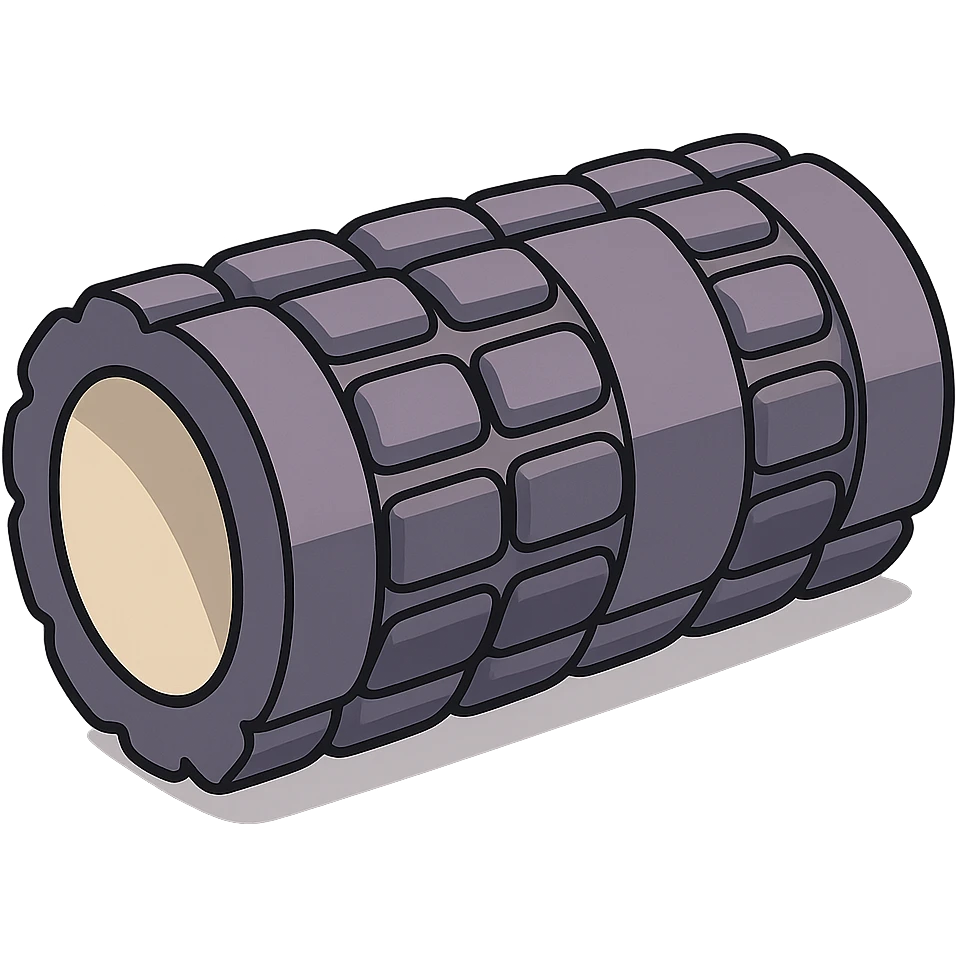 foam roller in flat toon style emoji