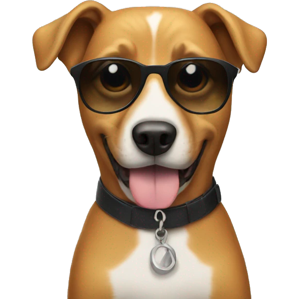 Dog wearing sunglasses emoji